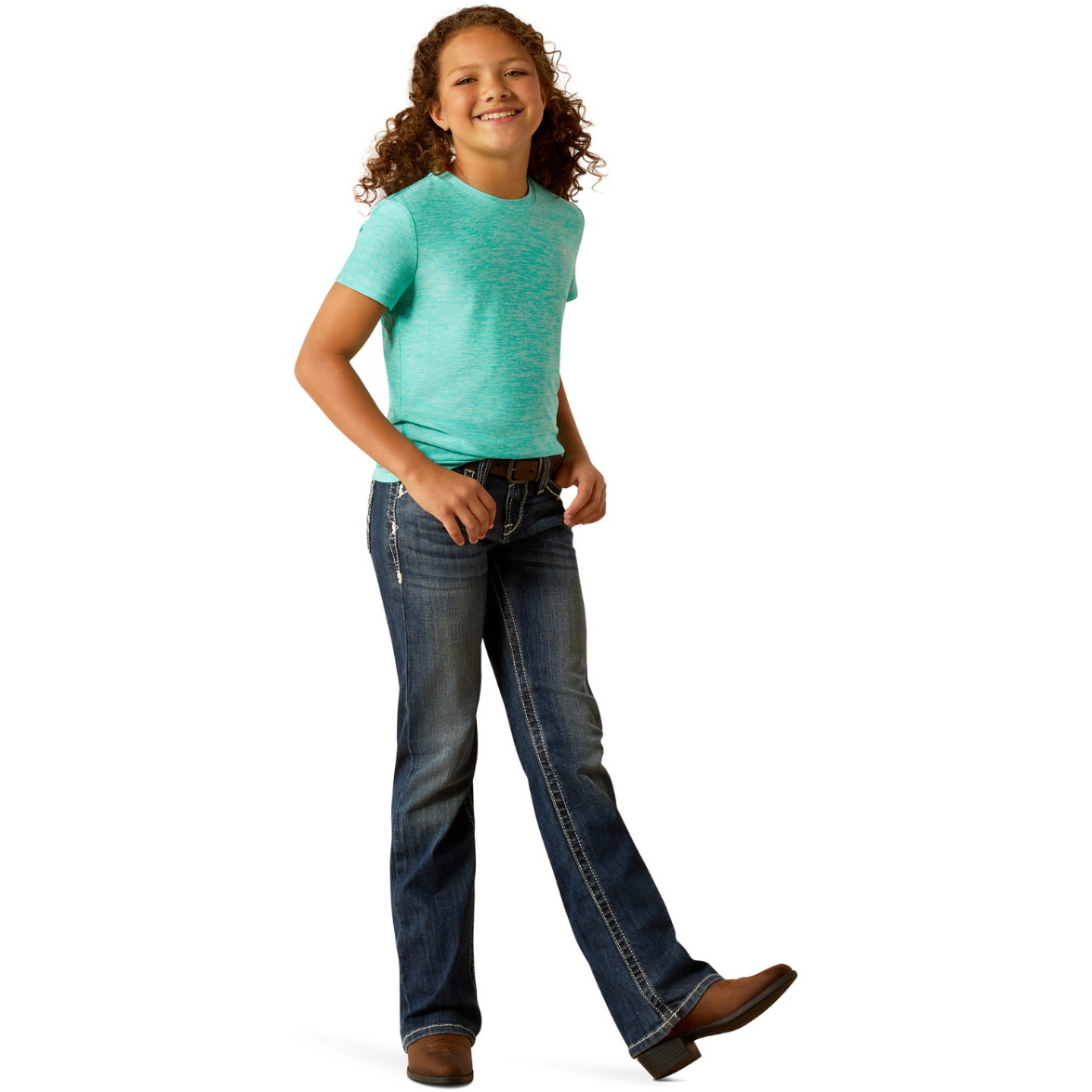 2025 Ariat Junior Laguna Short Sleeve T-Shirt 10054591 - Blue Turquoise